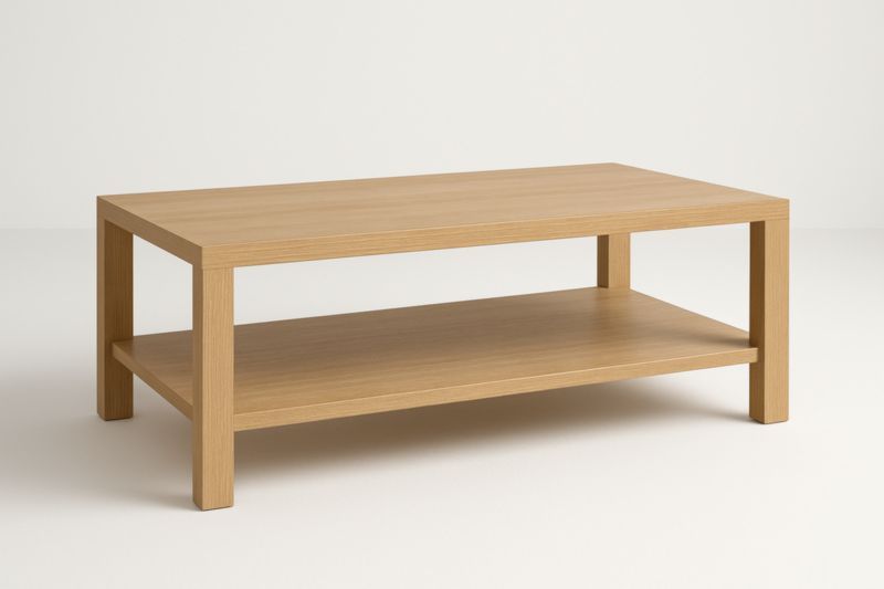 Table basse en bois composite chêne 120x60x45 cm