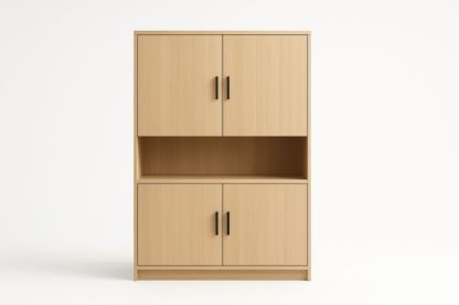 Armoire de rangement en bois 4 portes 120x40x160 cm