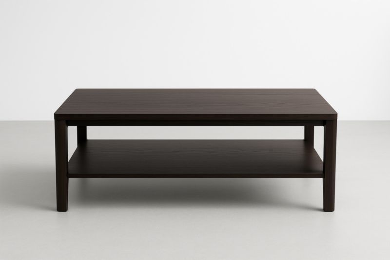 Table basse rectangulaire bois marron 120cm x 60cm x 45cm