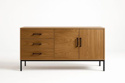 Buffet en bois avec portes et tiroirs