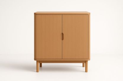 Buffet en bois à deux portes lattes