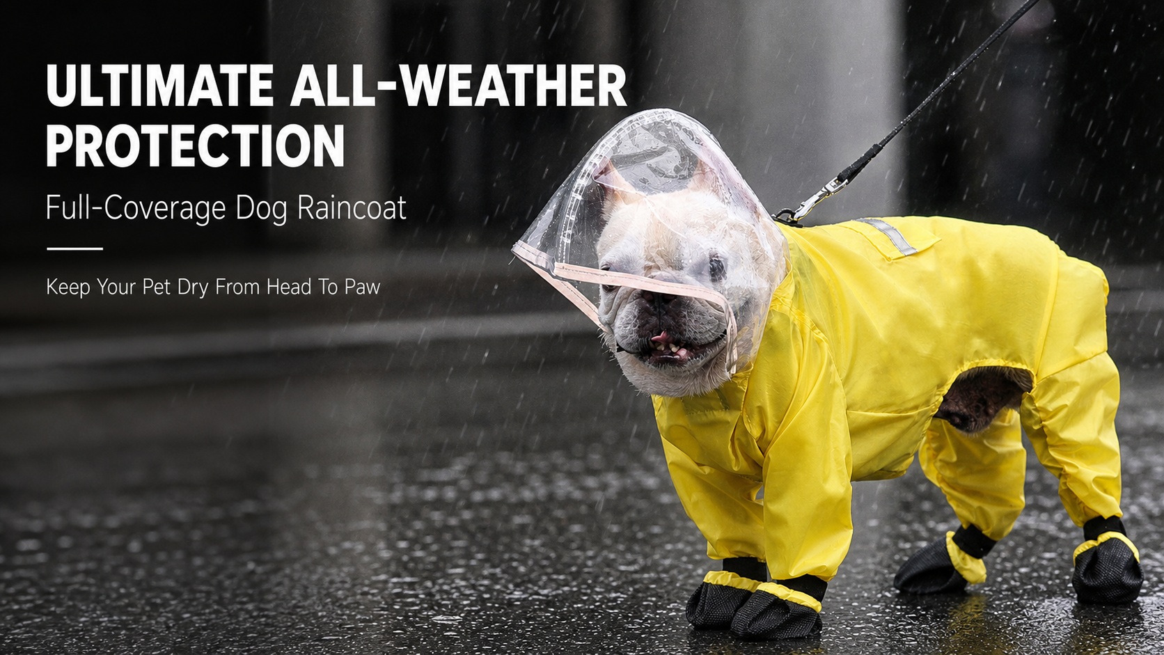 Waterproof Dog Raincoat with Clear Hood