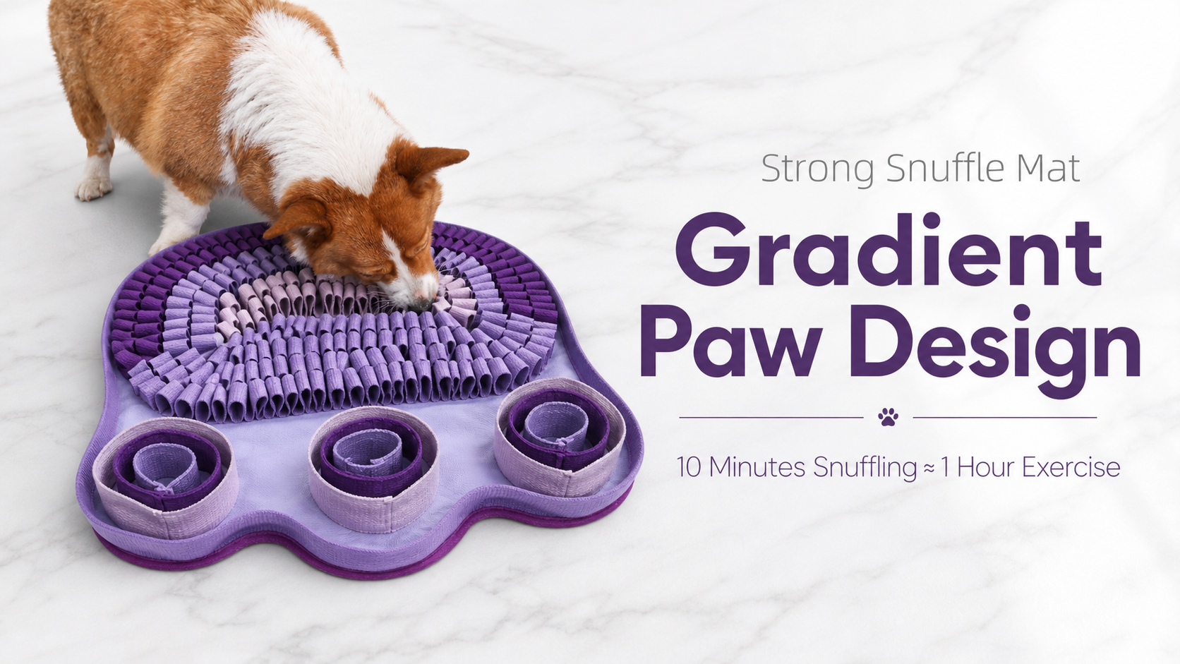 Interactive Dog Snuffle Mat Slow Feeder Toy for Treat Training