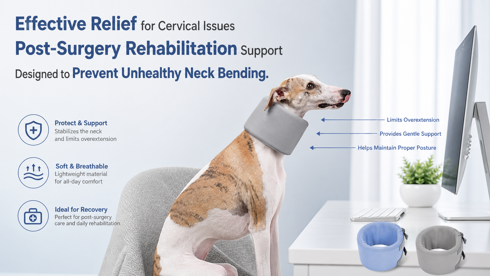 Soft Neck Support Collar for Dogs