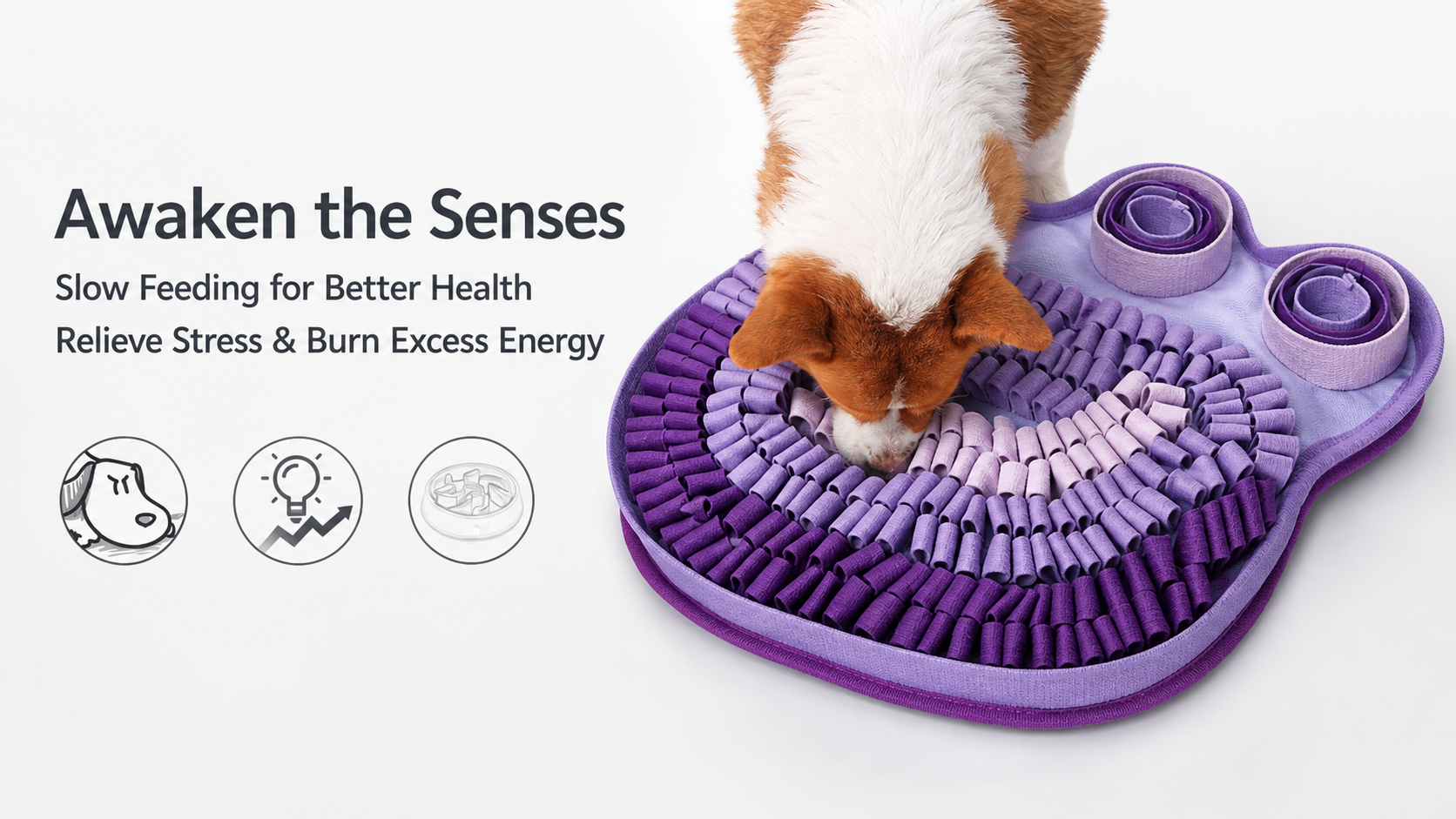 Interactive Dog Snuffle Mat Slow Feeder Toy for Treat Training