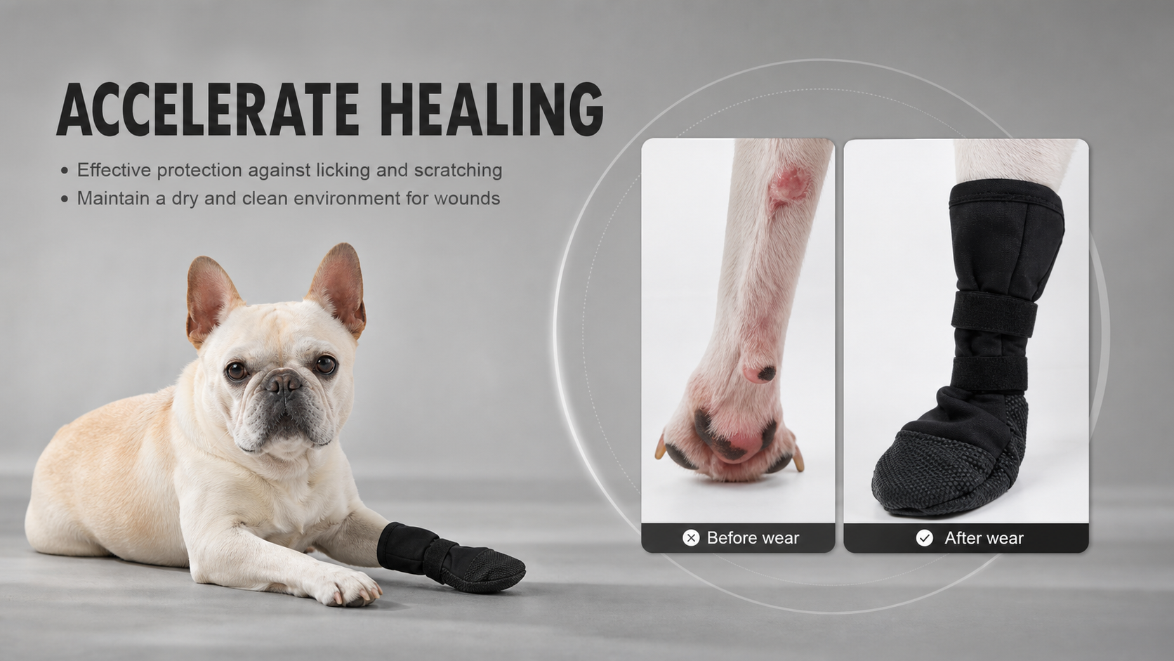 Protective Dog Paw Recovery Boot – Non-Slip Single Boot