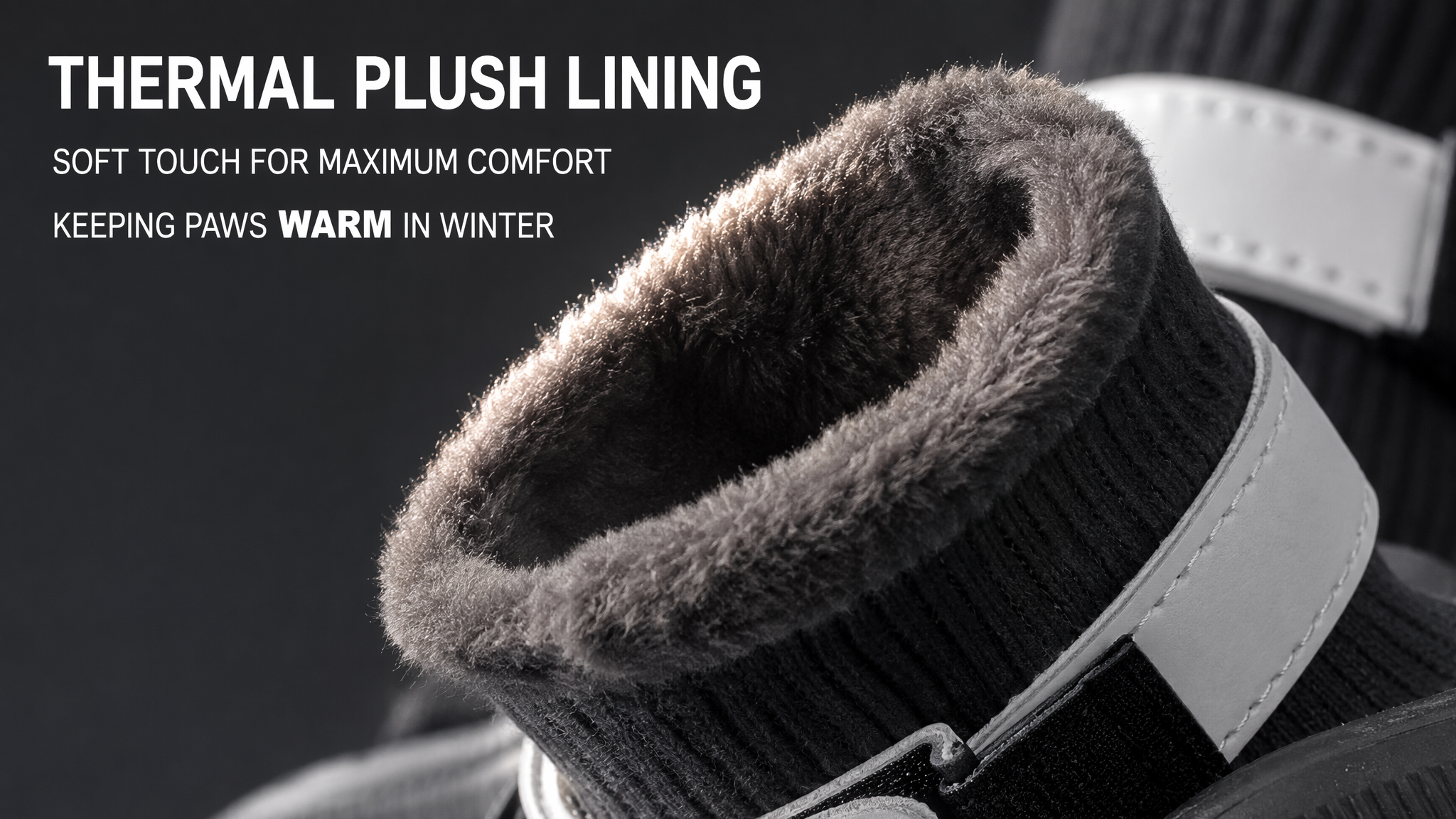Tall Winter Dog Boots with Adjustable Straps – Set of 4