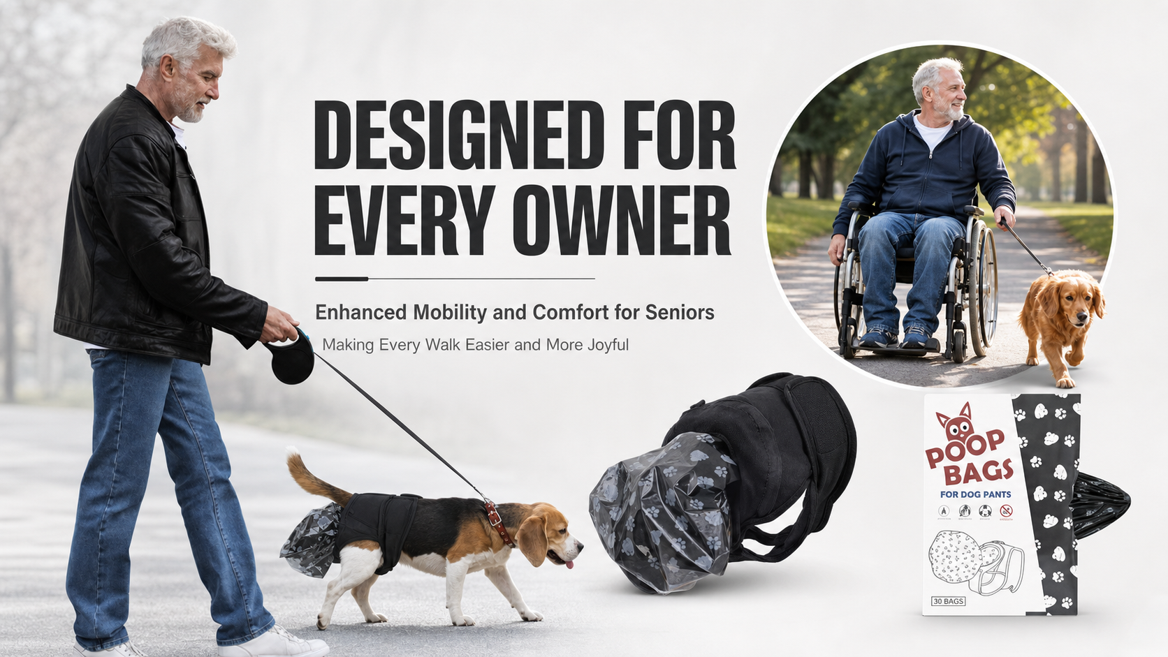 Washable Dog Hygiene Pants for Outdoor Walks