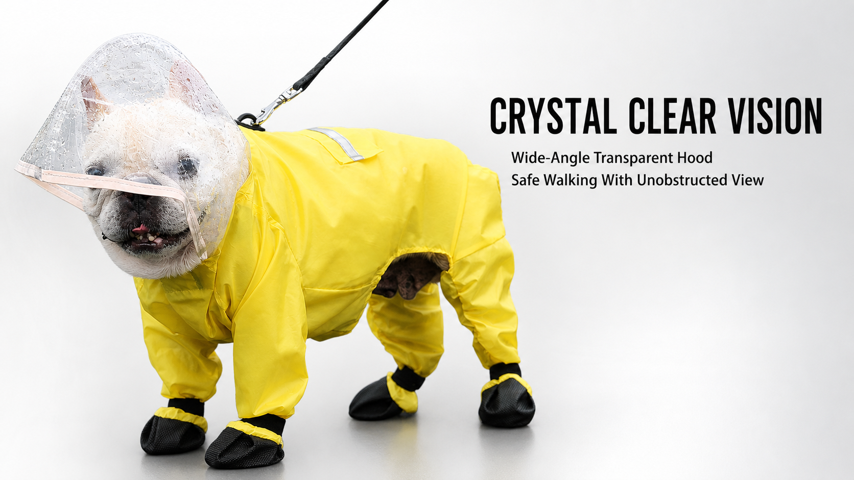 Waterproof Dog Raincoat with Clear Hood