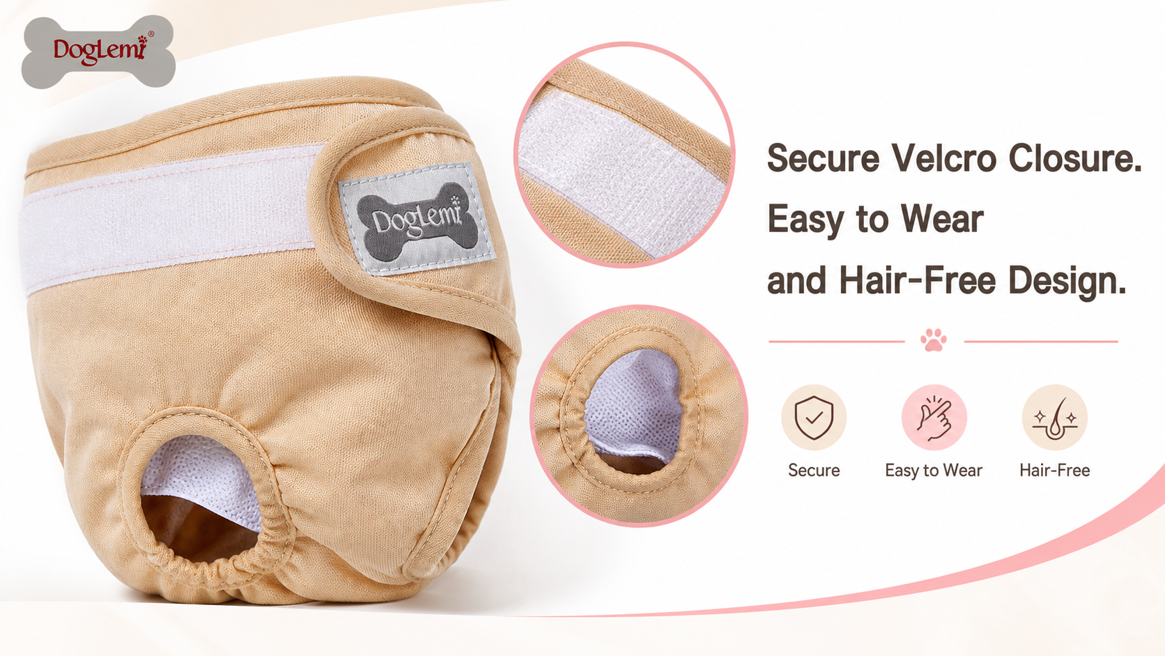 Breathable Washable Female Dog Hygiene Pants for Heat Cycle Care