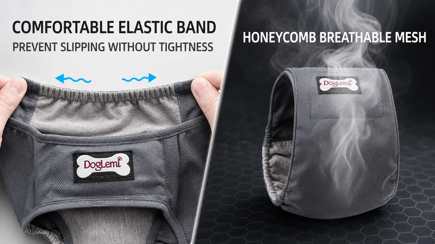 Washable Absorbent Male Dog Belly Band for Indoor Hygiene