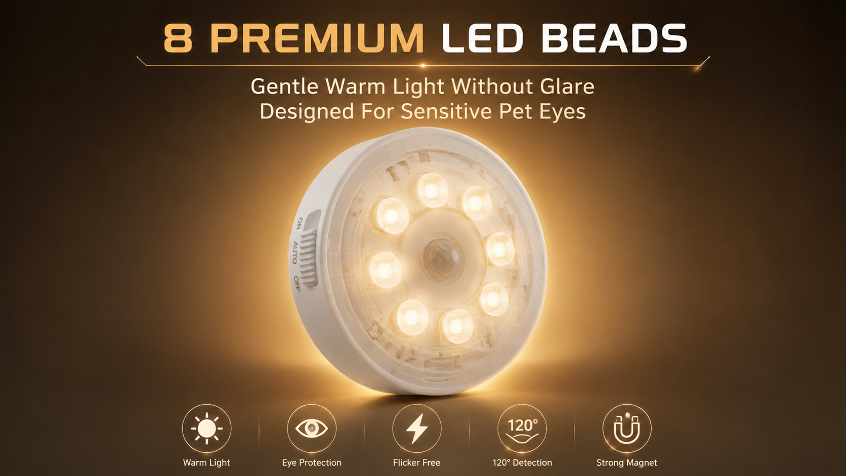 Motion Sensor Pet Night Light – Battery Powered