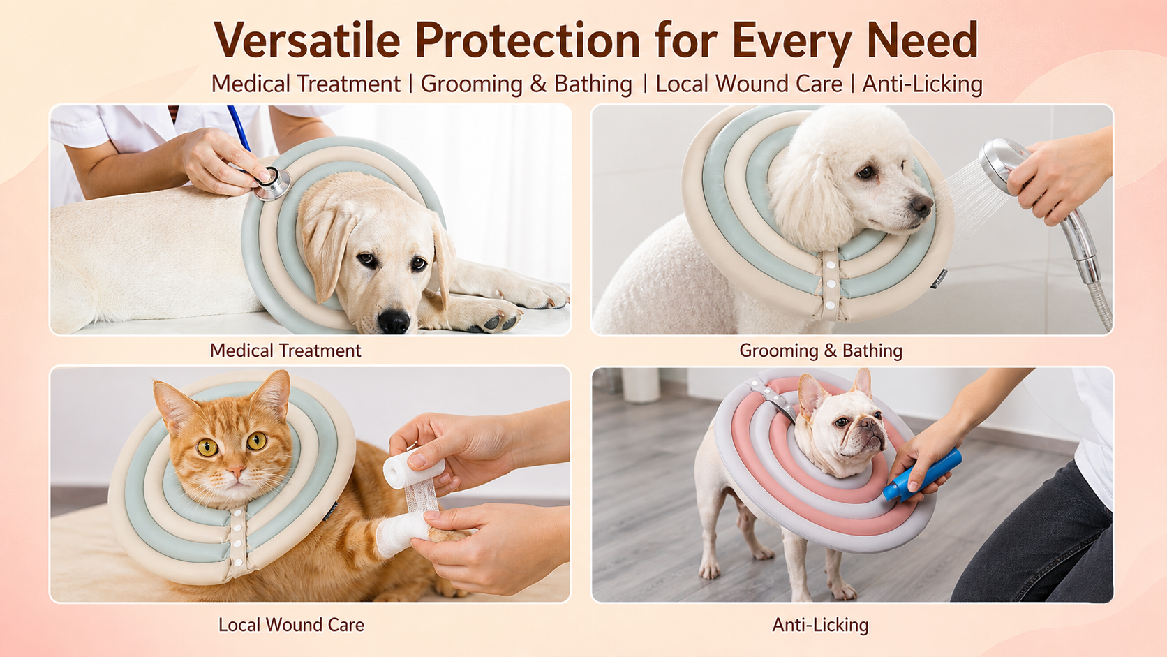 Soft Protective Recovery Collar for Dogs & Cats