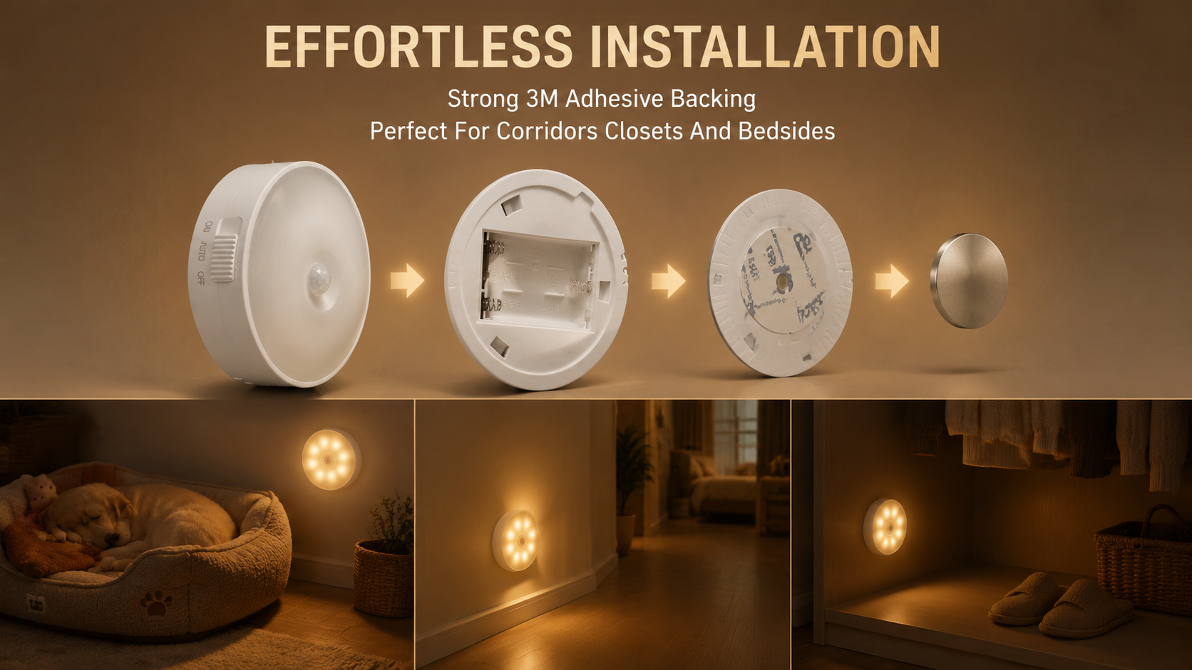 Motion Sensor Pet Night Light – Battery Powered