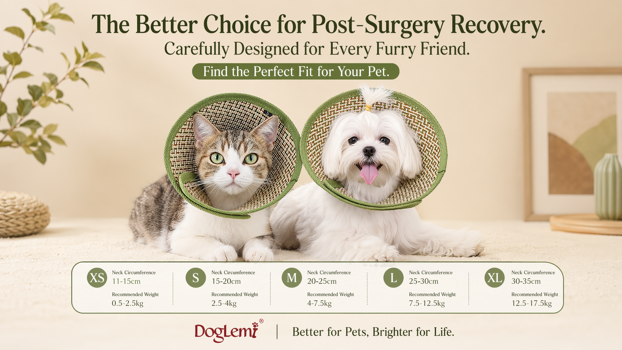 Breathable Summer Soft Protective Collar for Dogs & Cats