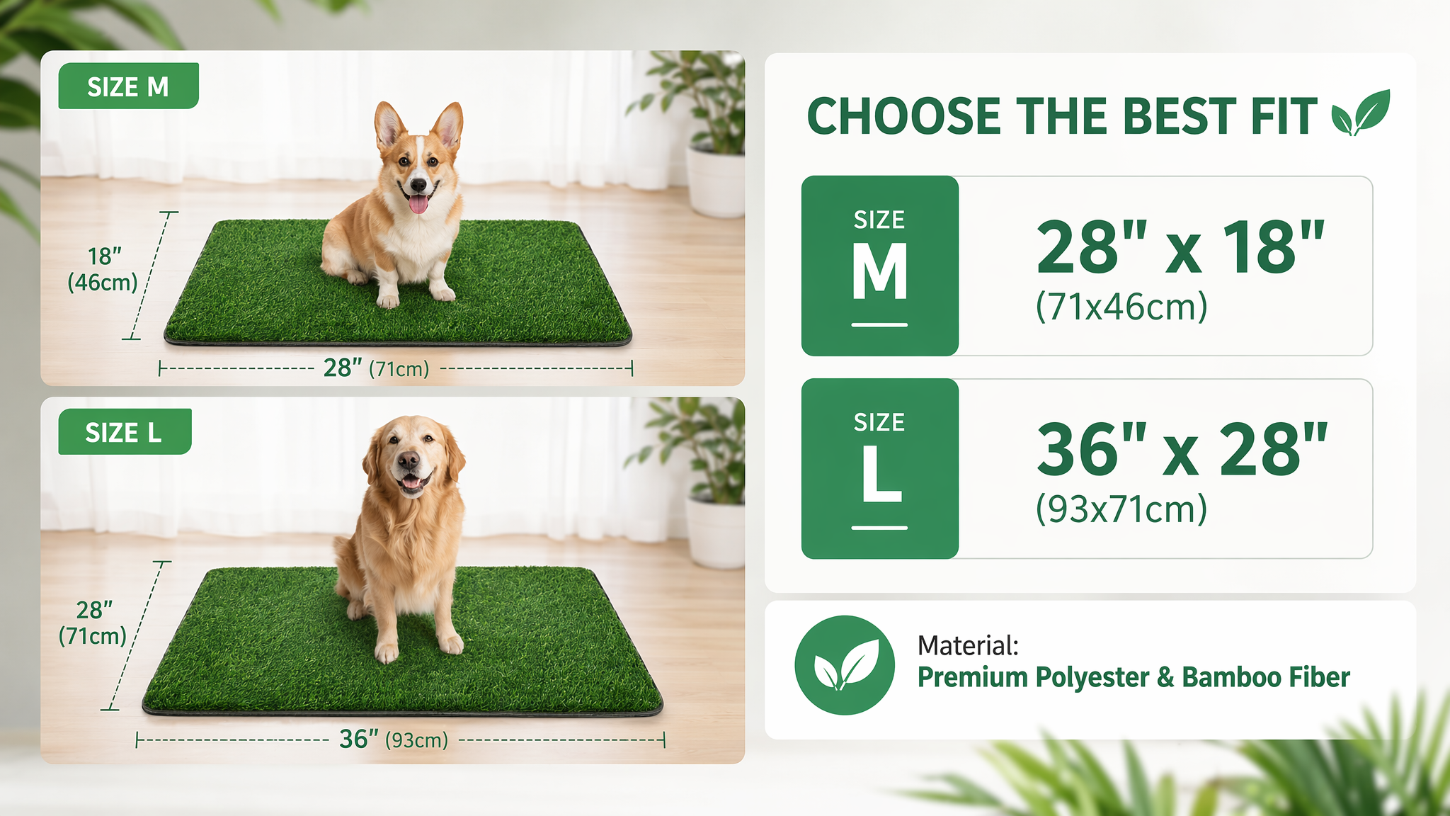 Washable Grass-Style Dog Pee Pad