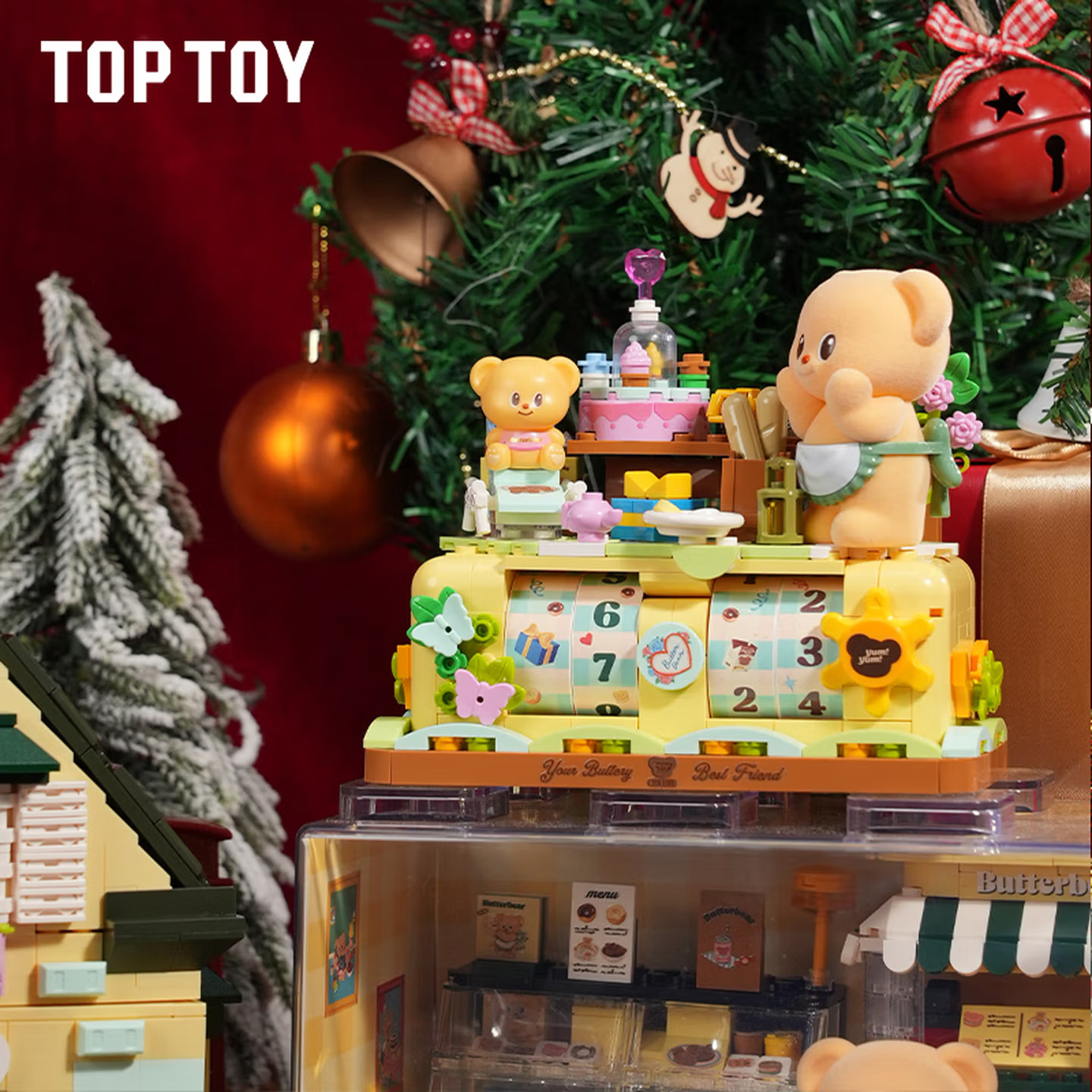  TOP TOY Butter Bear Series Authentic Perpetual Calendar Building Block Toy for Children Aged 6-12, Girl's Birthday Gift (Collection)