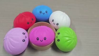 Dumpling Squishies, Mystery Glitter Dumpling Squishies Box, Colorful Dumplings Stress Balls Fidget Sensory Toy, Soft Squeeze Decompression Dough for Anxiety Relief Fidget, Kids Easter Basket Stuffers