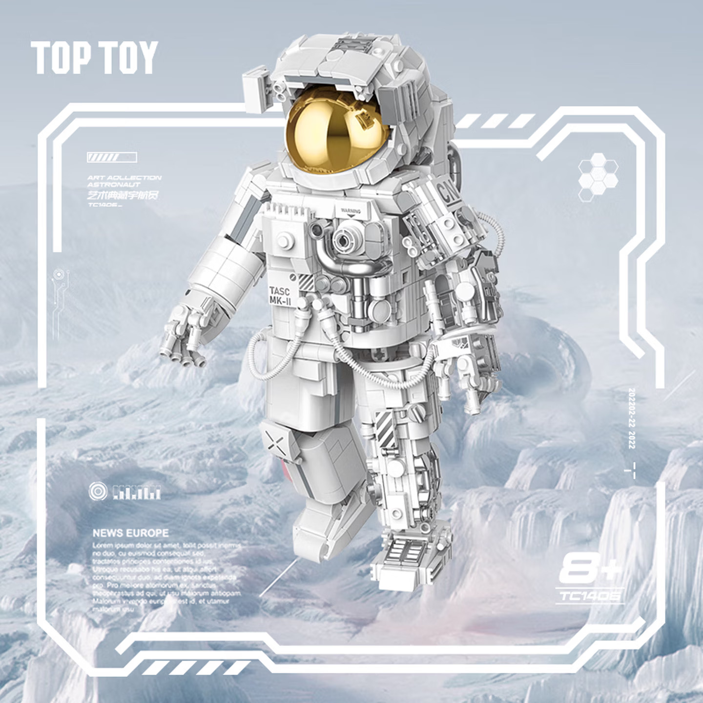 TOP TOY China Aerospace Series Collector's Edition Astronaut Building Block Assembly Toy for Boys - Dawn Astronaut - Collector's Edition