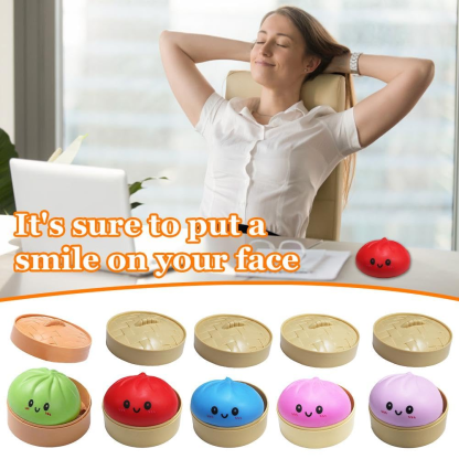 Dumpling Squishies, Mystery Glitter Dumpling Squishies Box, Colorful Dumplings Stress Balls Fidget Sensory Toy, Soft Squeeze Decompression Dough for Anxiety Relief Fidget, Kids Easter Basket Stuffers