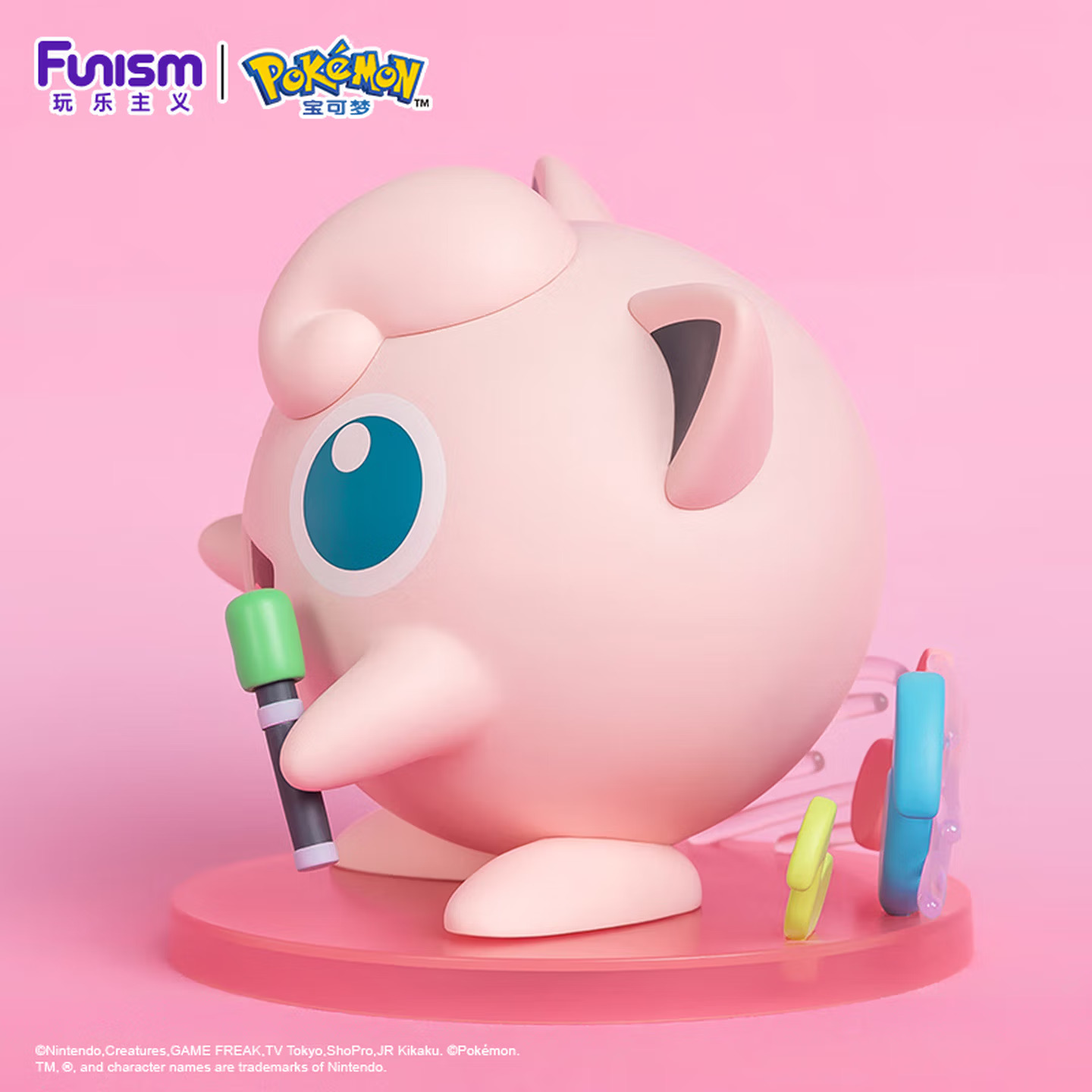 Funism Pokémon Jigglypuff Figurine, Authentic Anime Toy, Desktop Ornament, Birthday Gift, Medium Size