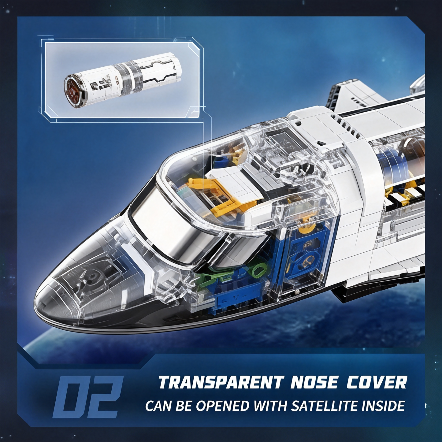 TOP TOY China Aerospace Series N-Type Space Shuttle Building Blocks - Boy's Gift - N-Type Space Shuttle Building Blocks