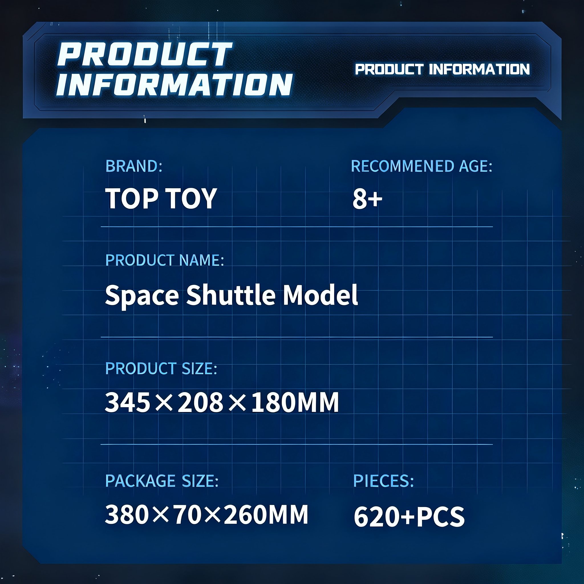 TOP TOY China Aerospace Series N-Type Space Shuttle Building Blocks - Boy's Gift - N-Type Space Shuttle Building Blocks