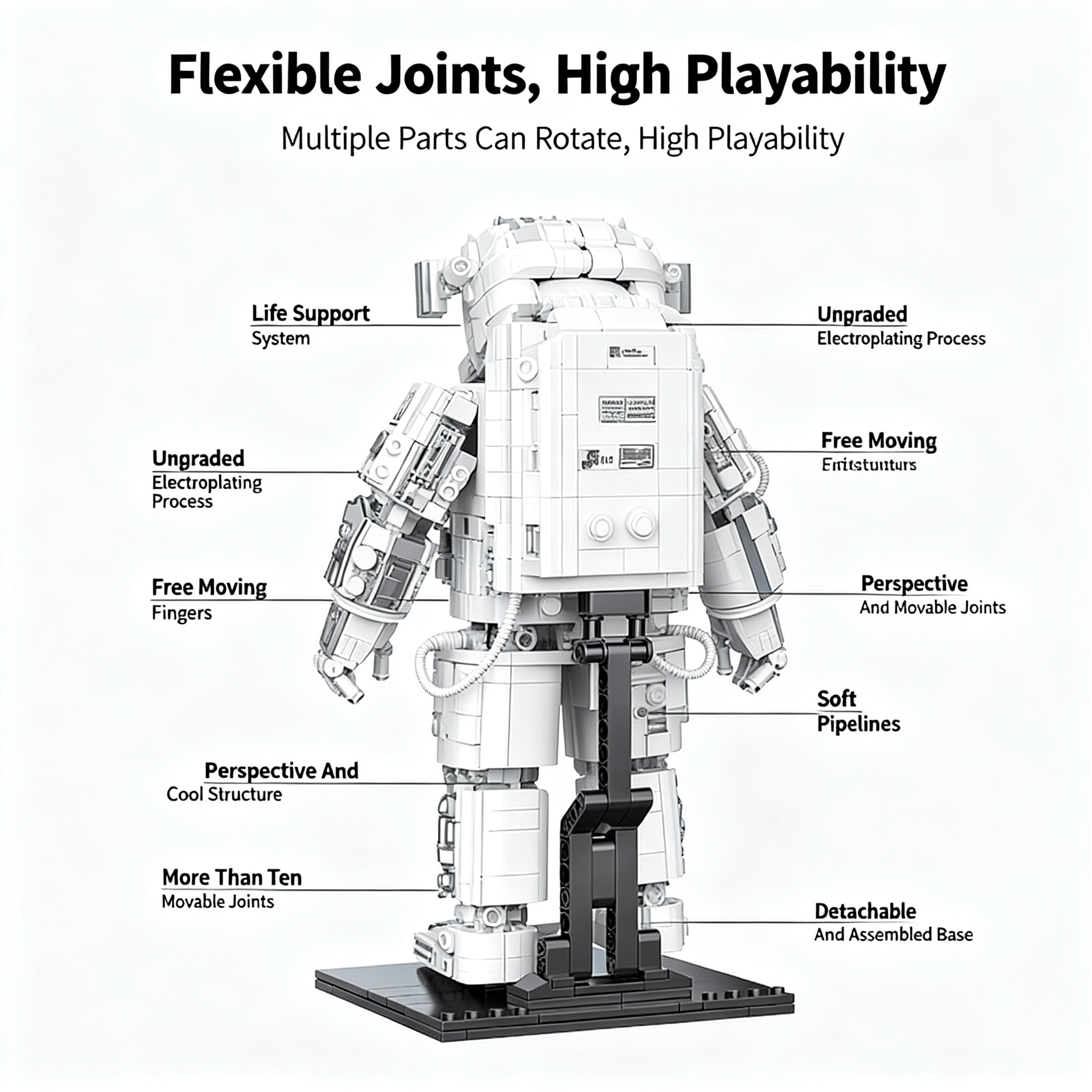  TOP TOY China Aerospace Series Collector's Edition Astronaut Building Block Assembly Toy for Boys - Dawn Astronaut - Collector's Edition