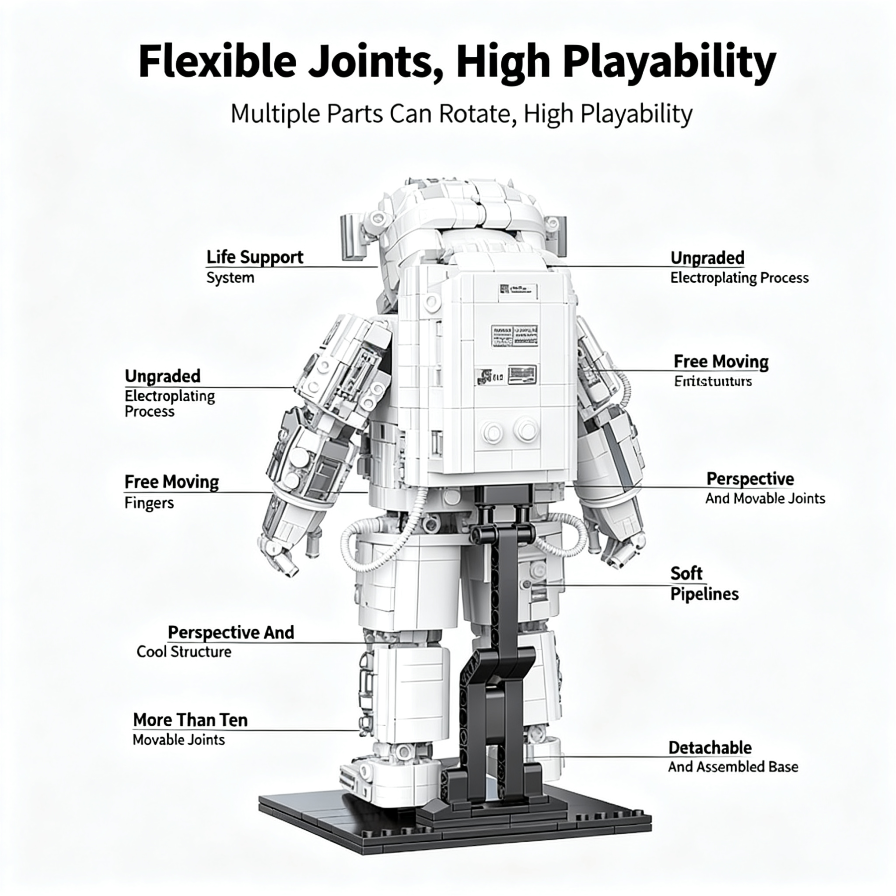  TOP TOY China Aerospace Series Collector's Edition Astronaut Building Block Assembly Toy for Boys - Dawn Astronaut - Collector's Edition