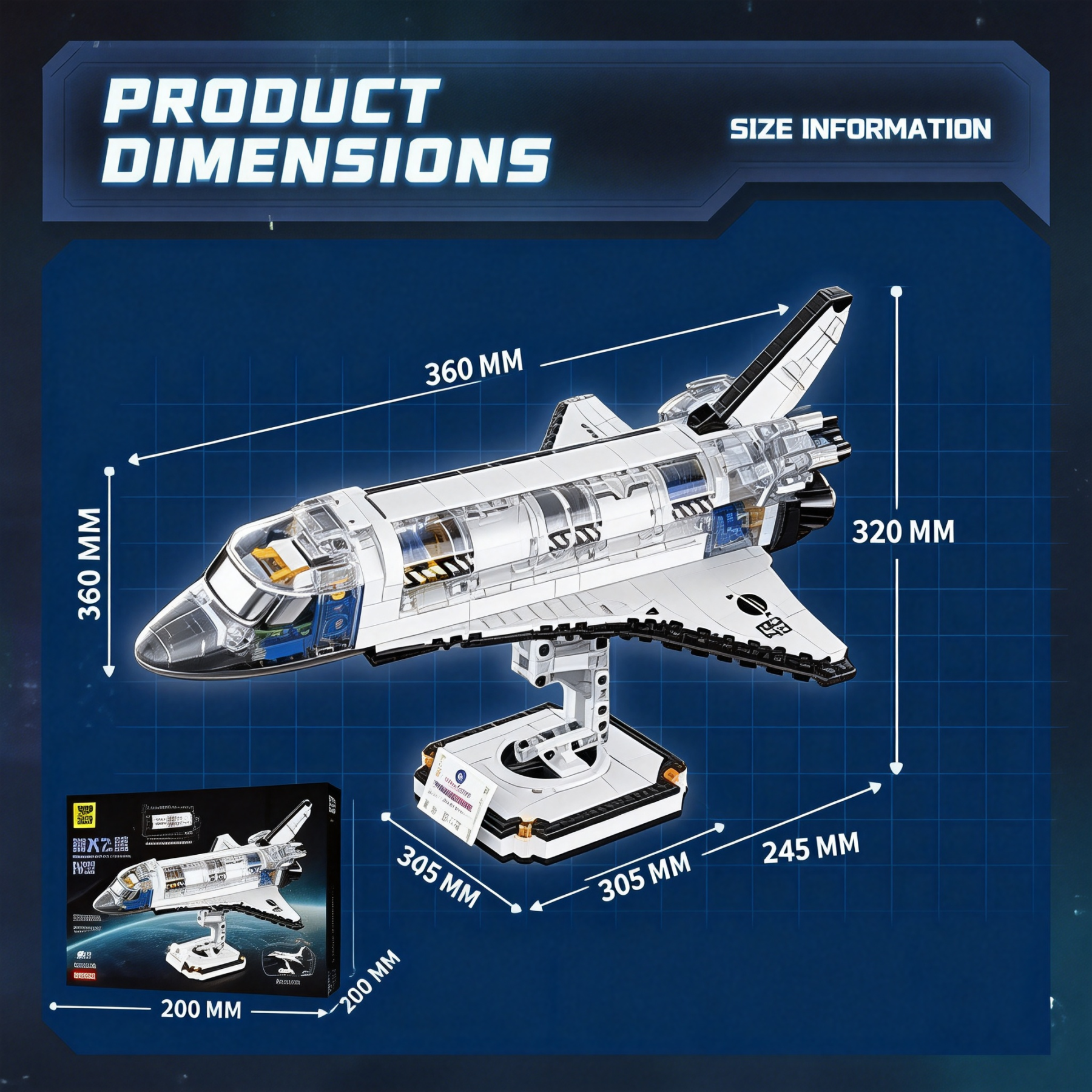 TOP TOY China Aerospace Series N-Type Space Shuttle Building Blocks - Boy's Gift - N-Type Space Shuttle Building Blocks
