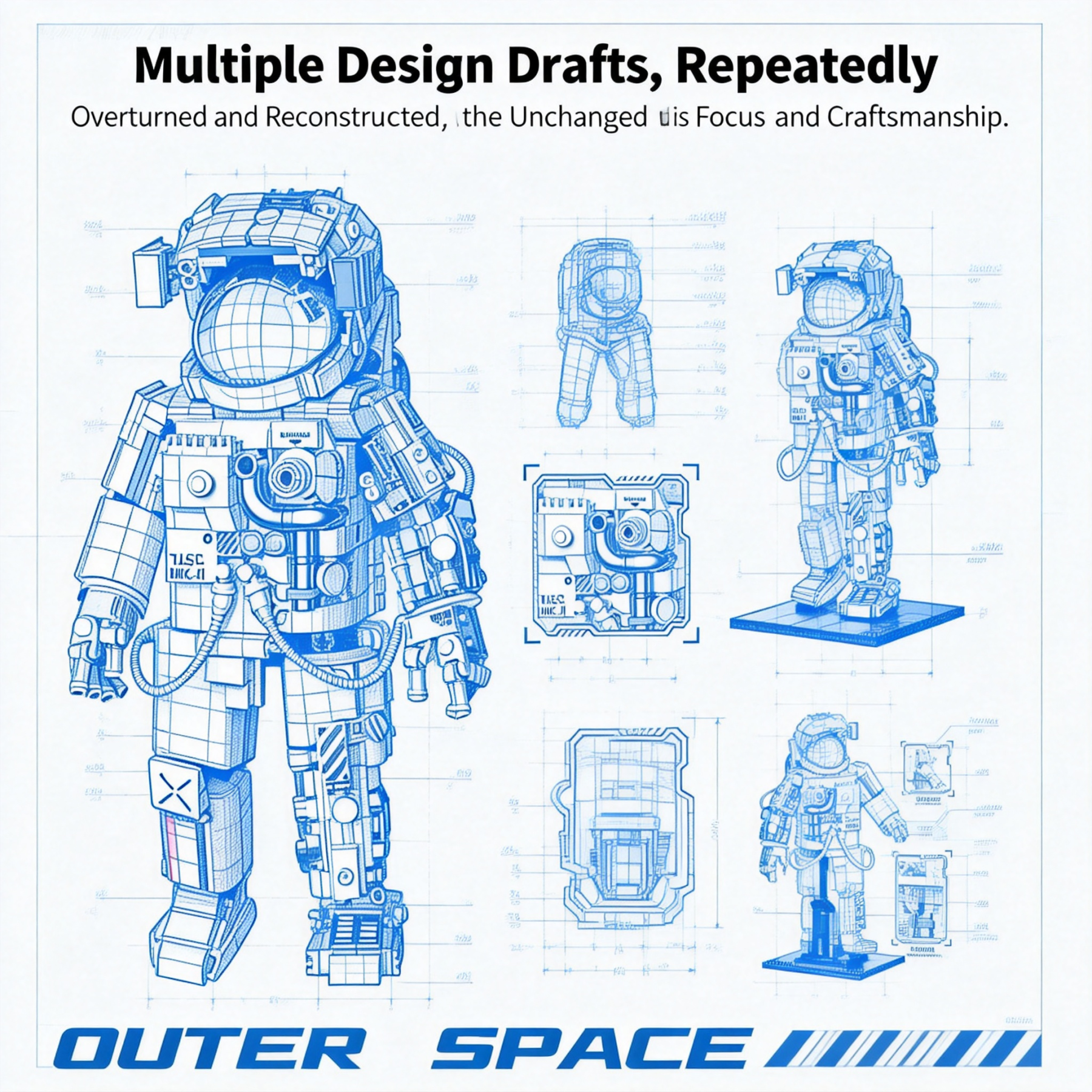  TOP TOY China Aerospace Series Collector's Edition Astronaut Building Block Assembly Toy for Boys - Dawn Astronaut - Collector's Edition