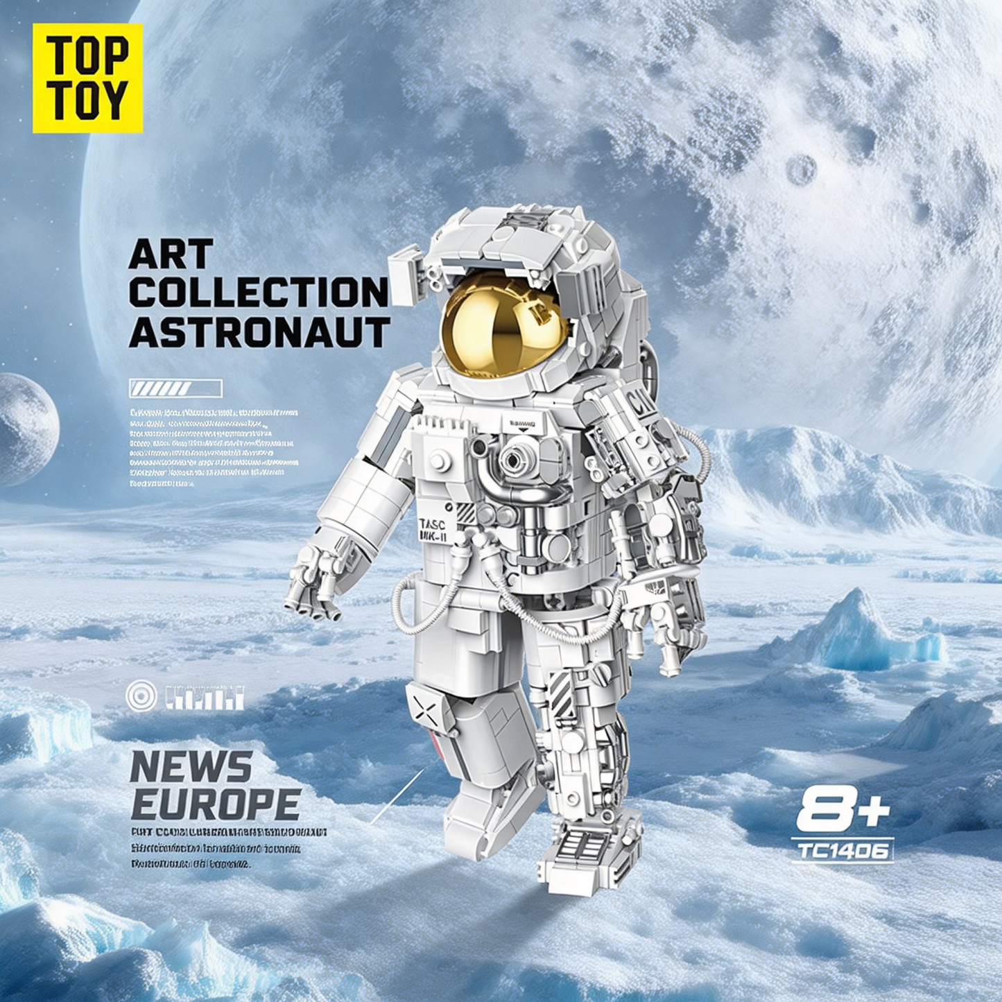 TOP TOY China Aerospace Series Collector's Edition Astronaut Building Block Assembly Toy for Boys - Dawn Astronaut - Collector's Edition