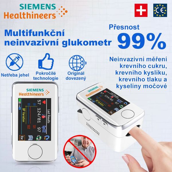 😍50% sleva na limitovanou edici👨‍⚕️Siemens 2024 verze 3.0 komplexní multifunkční glukometr pro monitorování stavu