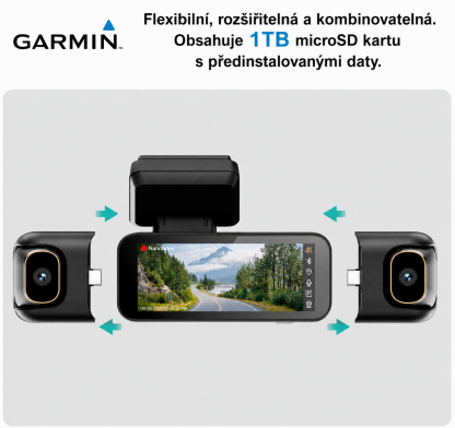 Garmin G980 chytrá palubní kamera s umělou inteligencí a hlasovým ovládáním, vybavená čtyřmi kamerami, 360° panoramatickým zobrazením, 4K ultra vysokým nočním viděním a GPS sledováním