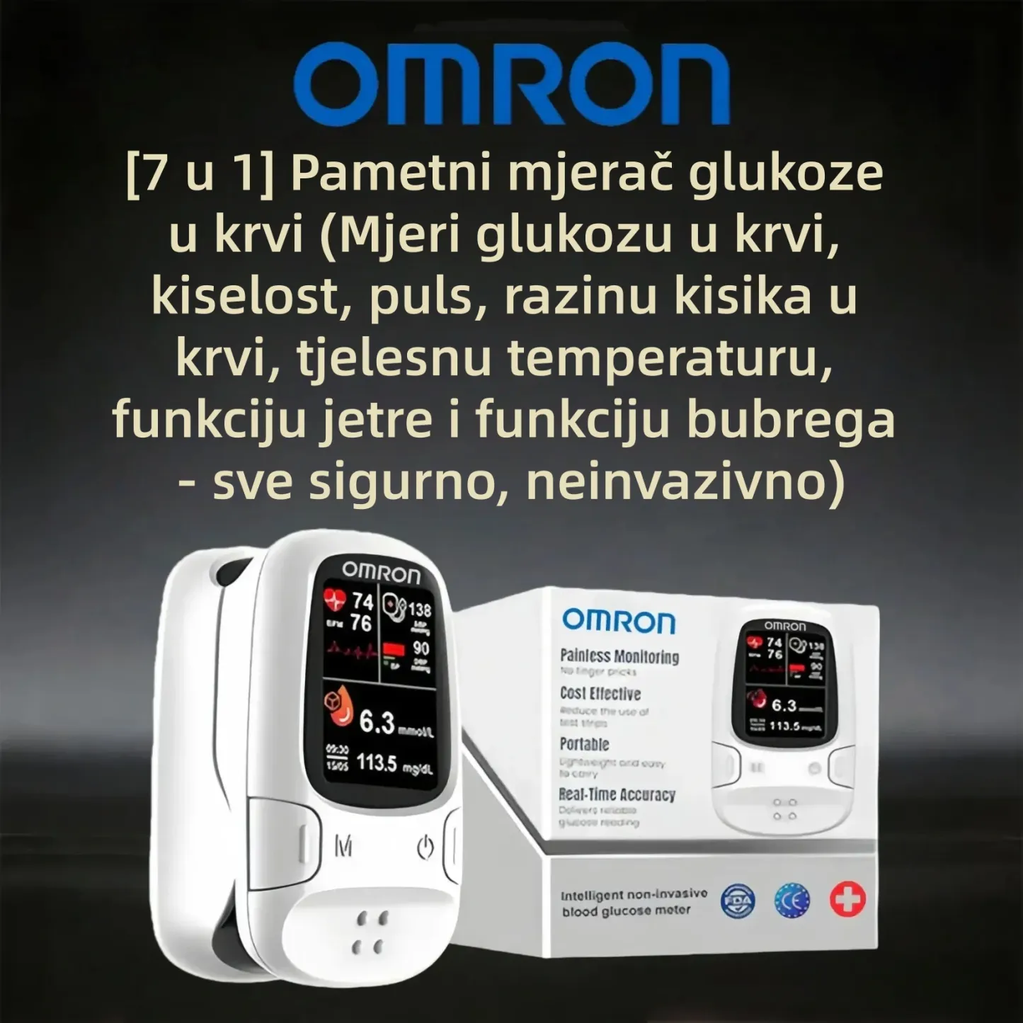 2026 Omron™ neinvazivni pametni mjerač glukoze u krvi 🔥Proizvedeno u