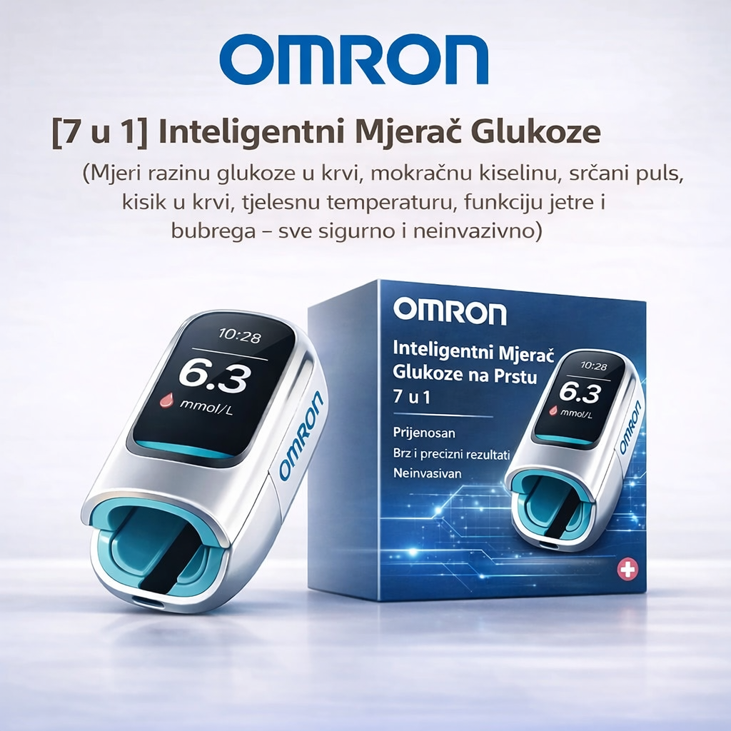 🔥 Nema više igala i boli! | Omron™ neinvazivni mjerač glukoze u krvi – Jednostavno i točno praćenje šećera u krvi, gdje god se nalazili 🔥
