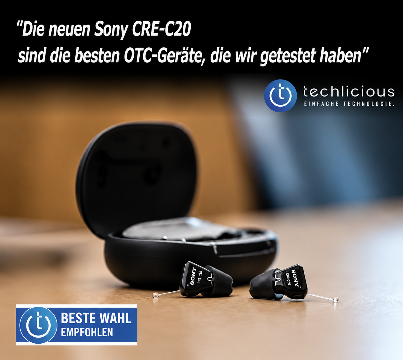 SONY C20 Hörgeräte – unsichtbar, FDA-zugelassen, selbstanpassende Lösung ohne ärztliche Verschreibung erhältlich