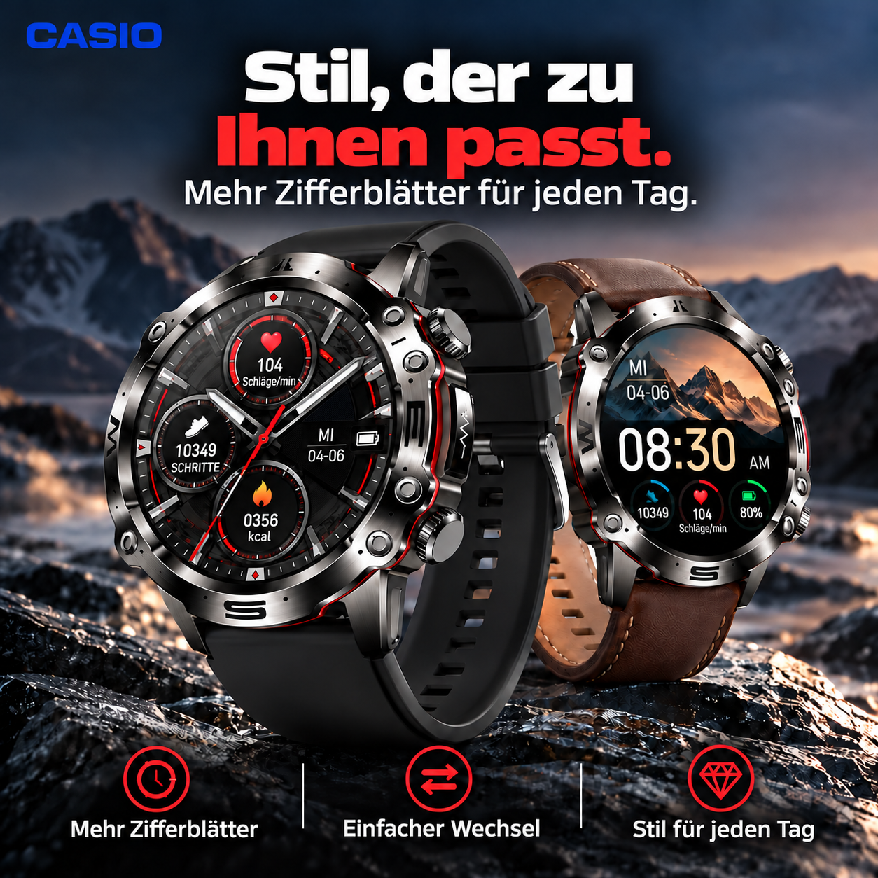 💫 Chytré hodinky CASIO AI z roku 2026 – Doma, v práci nebo na cestách, vždy po vašem boku ⏱️
