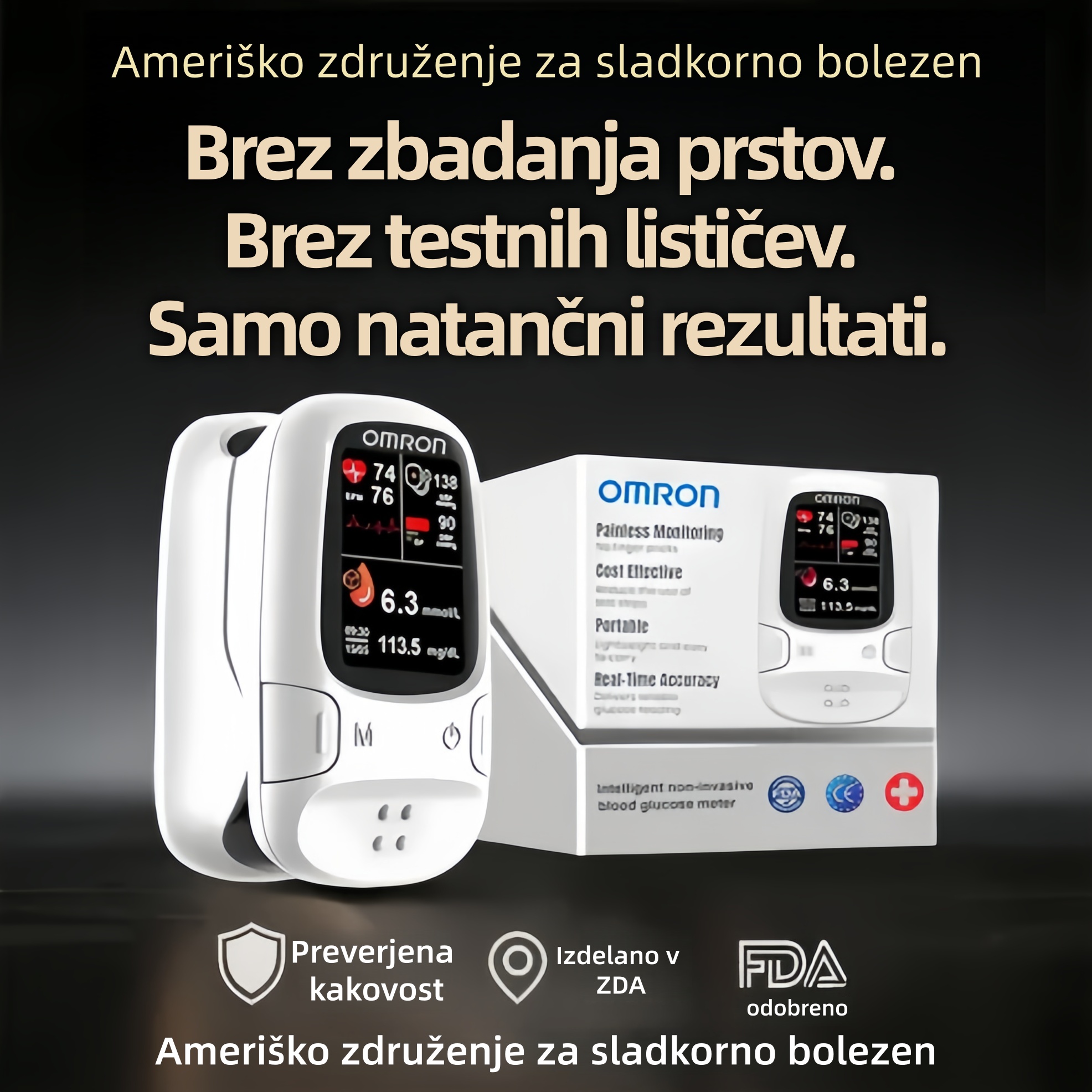 Omron™ predstavlja novo lansiran neinvazivni pametni merilnik glukoze v krvi 🔥Izdelano v ZDA🔥