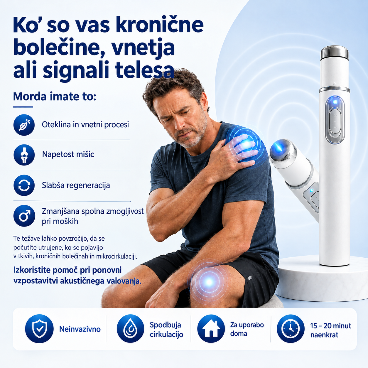 Omron rázová vlna: Silnejšia erekcia, mužské sebavedomie a úľava od bolesti svalov.