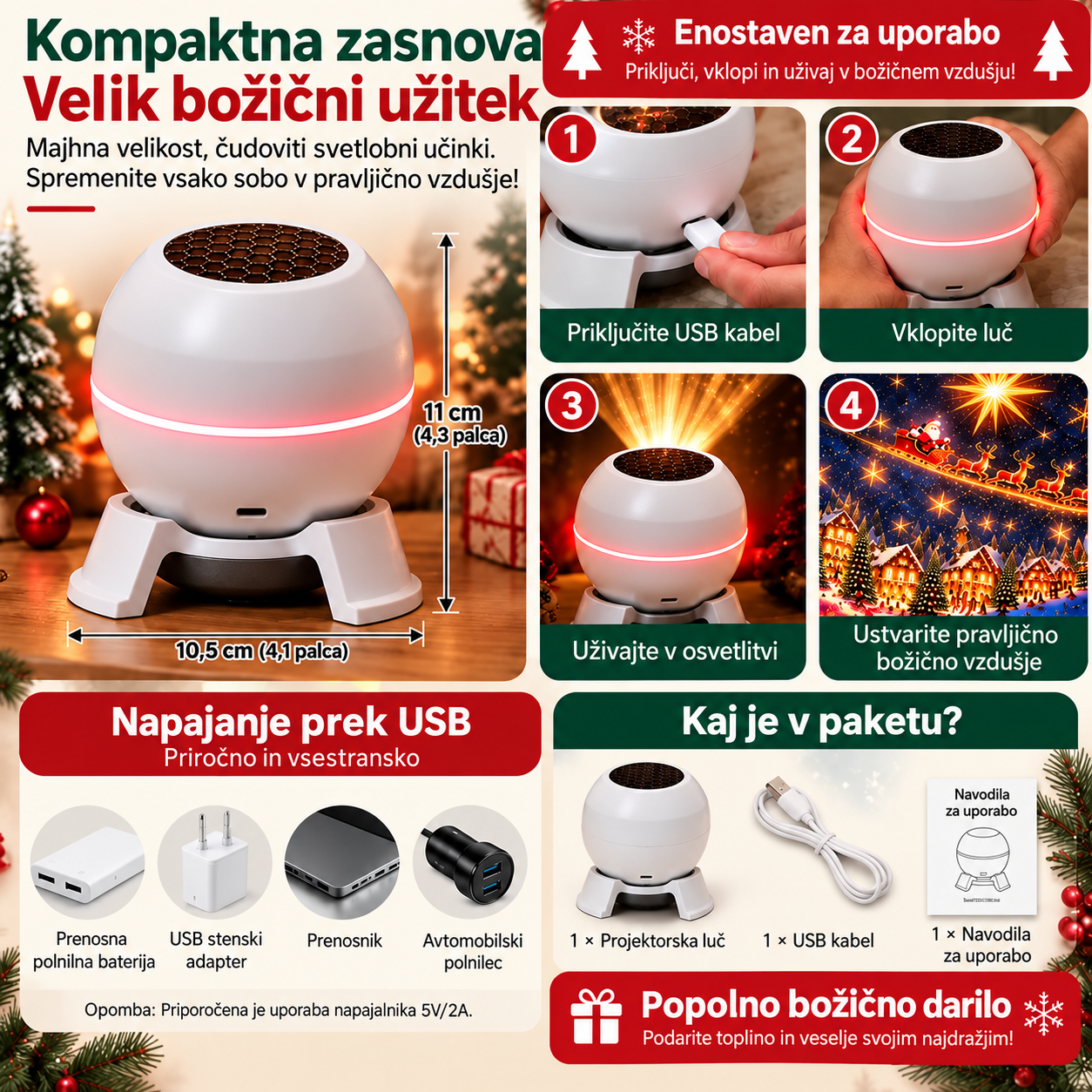 ⌛ Utolsó nap 49% megtakarításra – 🎅🎄 Karácsonyi varázsvetítő lámpa – Keltsd életre az ünnepi jeleneteket