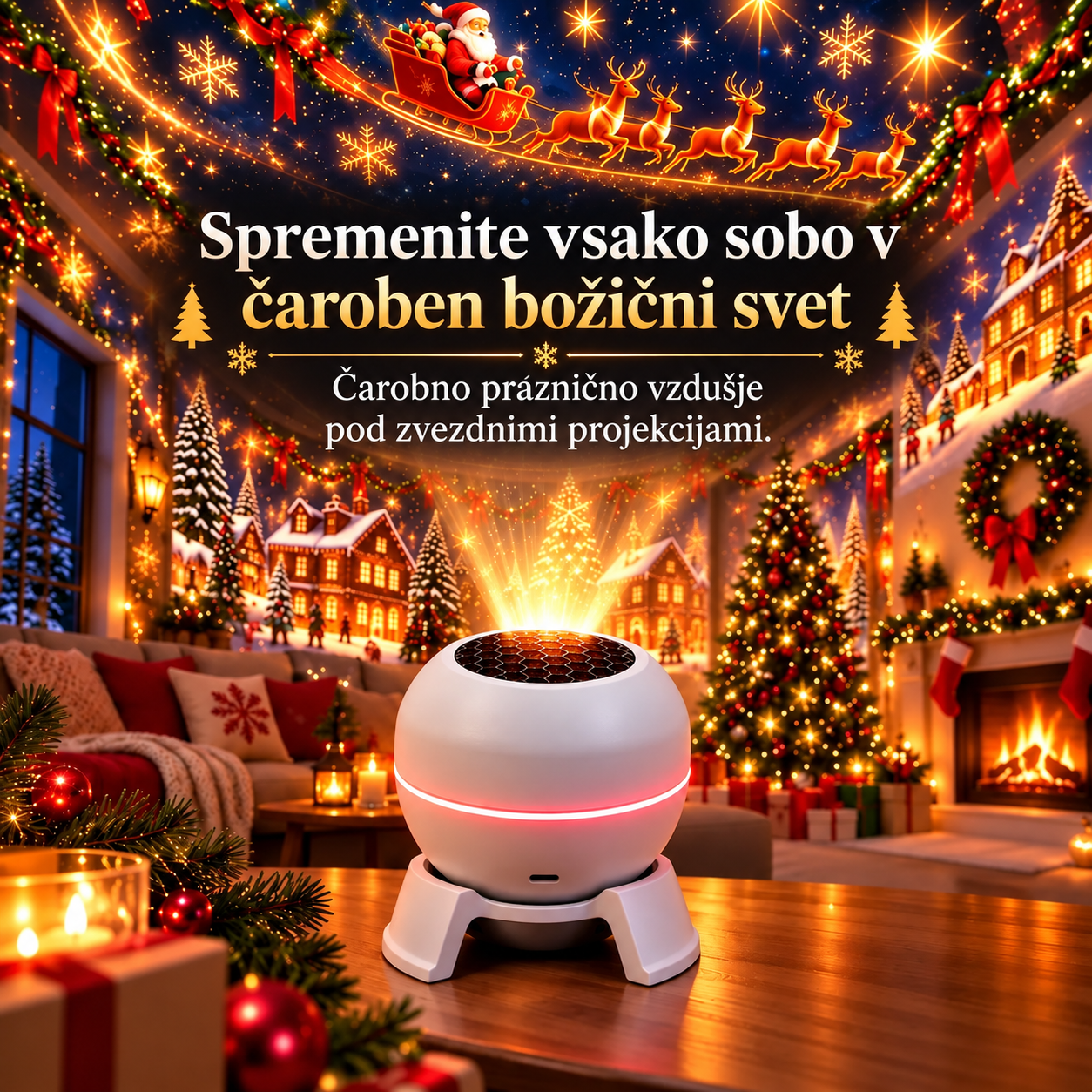 ⌛ Utolsó nap 49% megtakarításra – 🎅🎄 Karácsonyi varázsvetítő lámpa – Keltsd életre az ünnepi jeleneteket