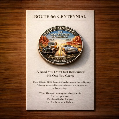 Route 66 Centennial Commemorative Pin (1926–2026) – The Mother Road of America