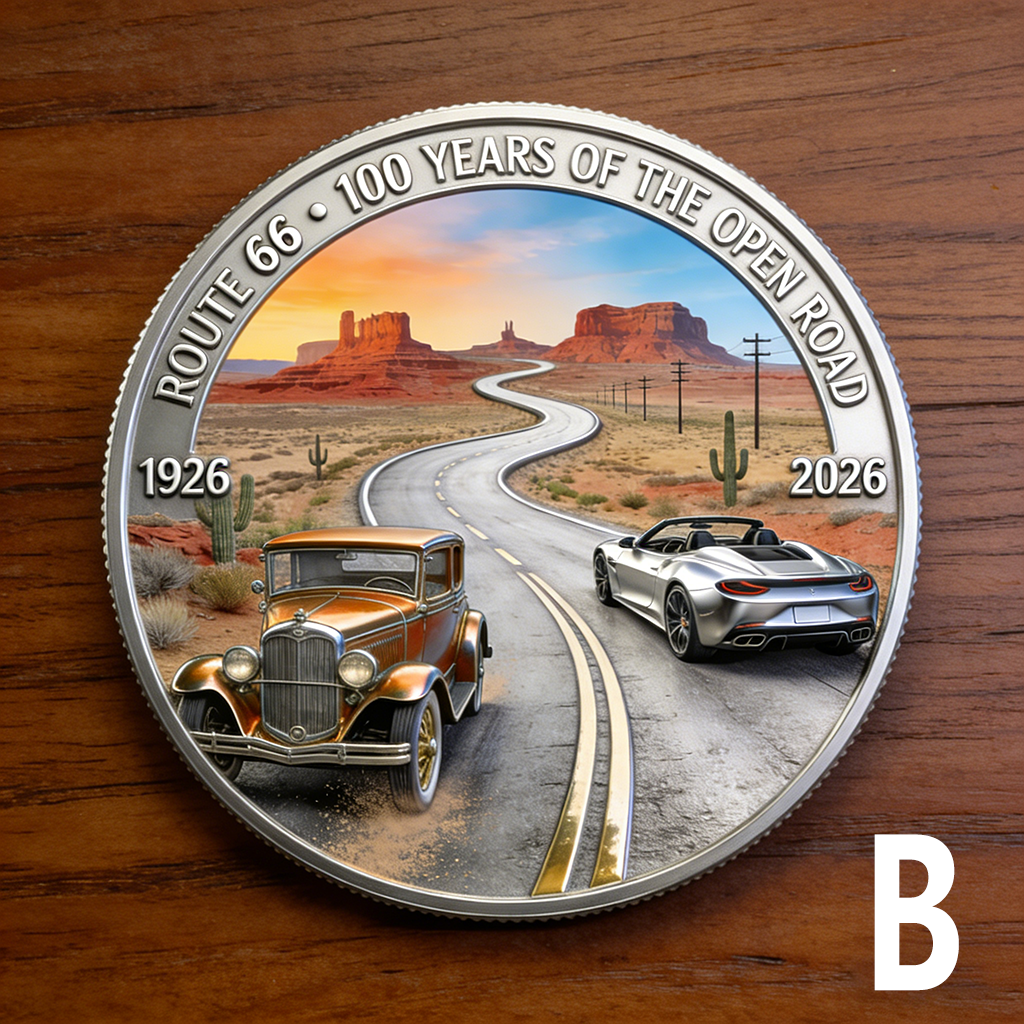 🏆Flash Sale 60% OFF -🛣️ Route 66 – 100 Years of Freedom Commemorative Coin