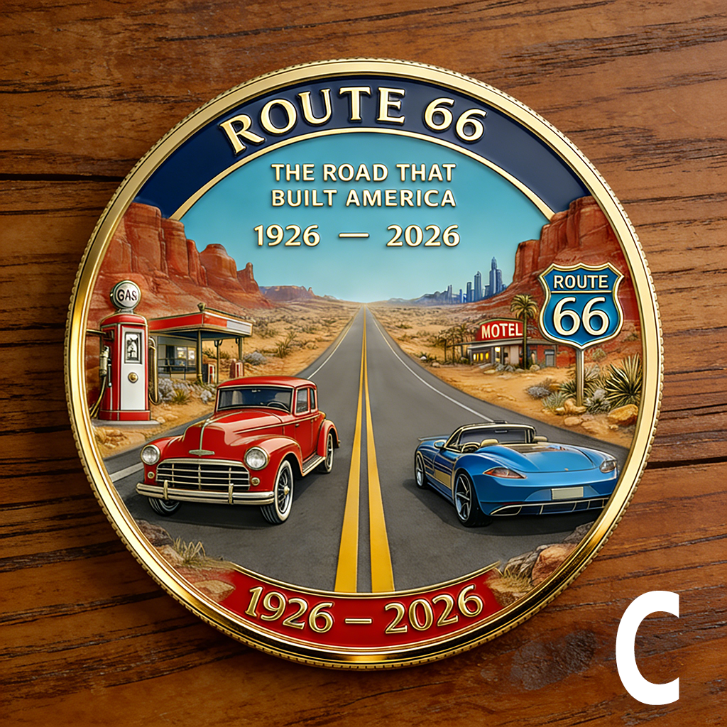 🏆Flash Sale 60% OFF -🛣️ Route 66 – 100 Years of Freedom Commemorative Coin