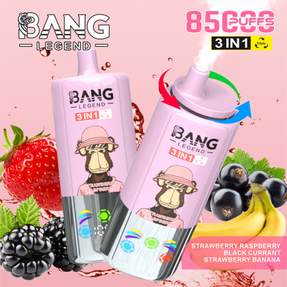 BANG LEGEND 85000 Puffs Disposable Vape – 3-in-1 Triple Flavor, Low Nicotine, Rechargeable, Type-C Charging