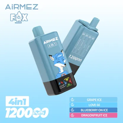 Airmez Fox 120000 Puff 4-in-1 Disposable Vape - 120k Puffs, 4 Unique Flavors, Rechargeable