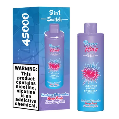 Bang King Triple 45000 Puffs Disposable Vape – Triple Pods (15mL×3), 650mAh Battery, Adjustable Nicotine | Free EU Shipping & COD
