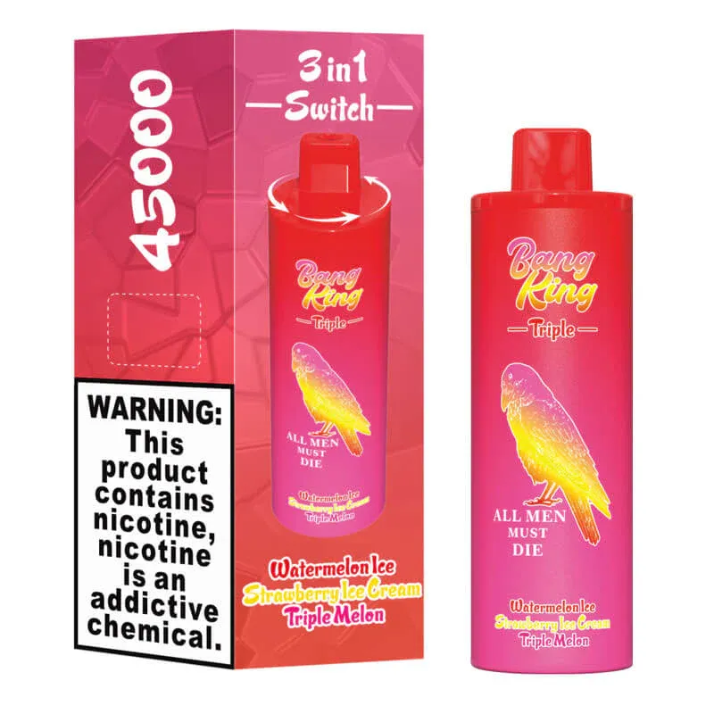 Bang King Triple 45000 Puffs Disposable Vape – Triple Pods (15mL×3), 650mAh Battery, Adjustable Nicotine | Free EU Shipping & COD