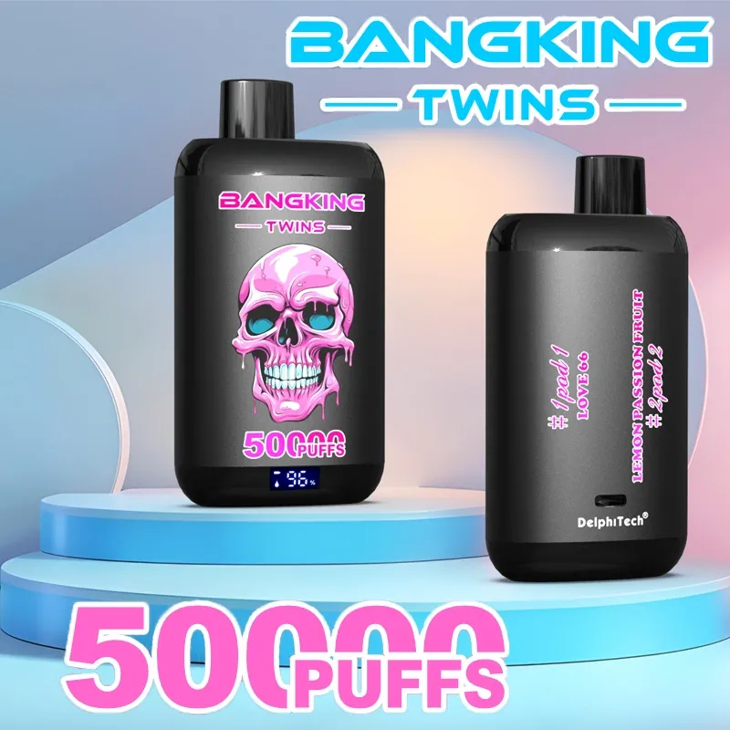 BANGKING TWINS 50K – 50,000 Puffs, Dual Flavors, 650mAh Rechargeable Battery, Fast Type-C Charging | MTL & RDL Vaping